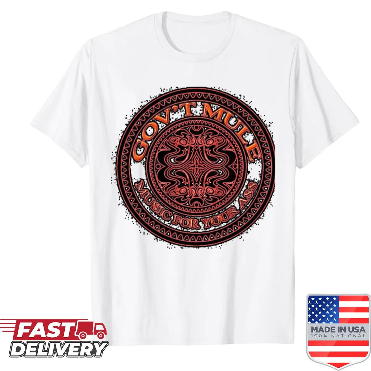 Graphic shirt featuring Govt Mule band logo for music lovers