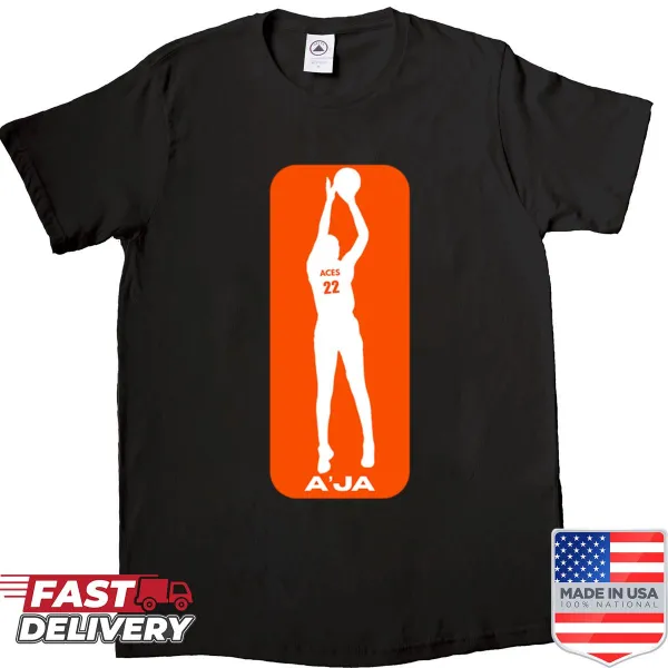 Aja Wilson inspired logo t-shirt for fans, stylish and sporty design
