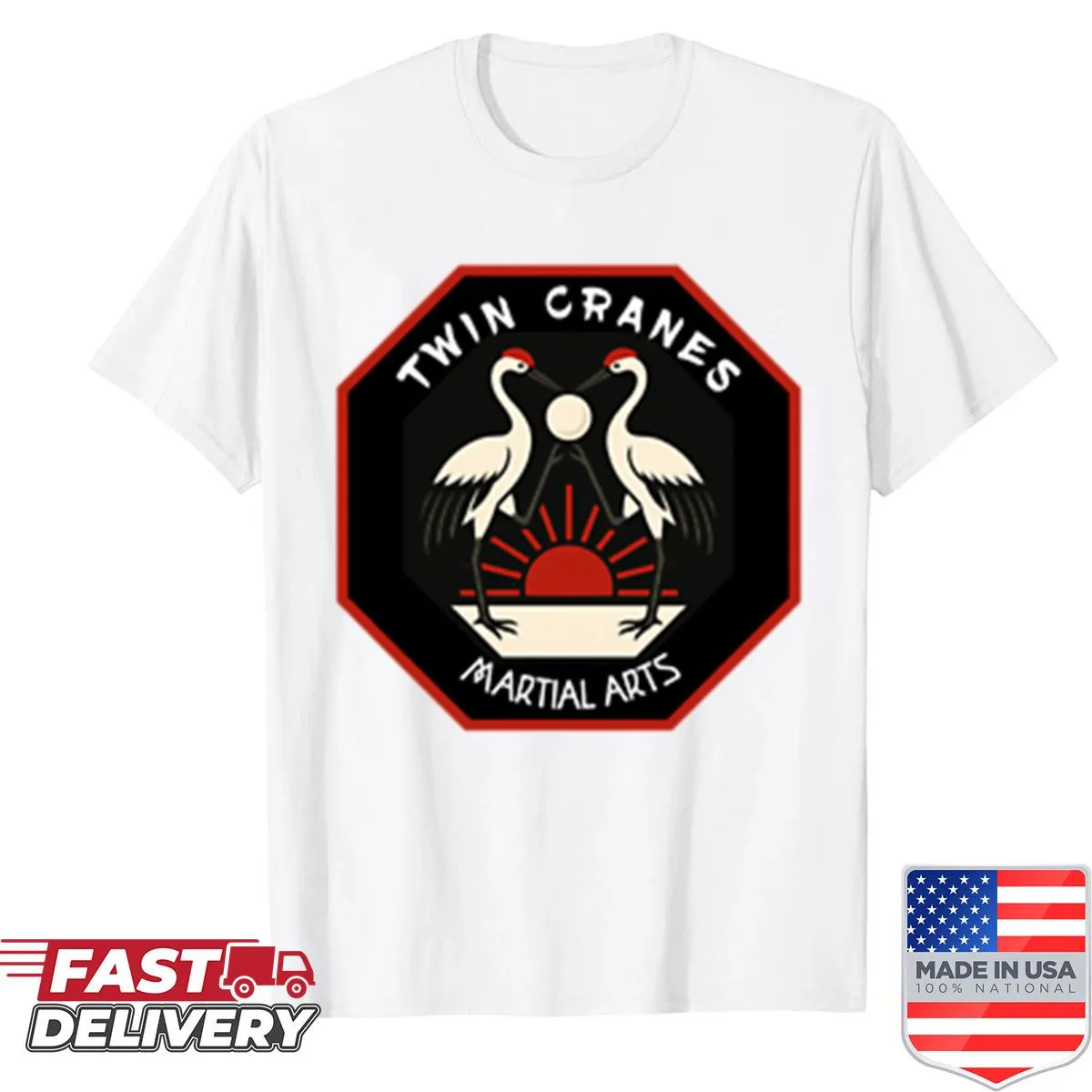Minimalist T-shirt with badge logo design