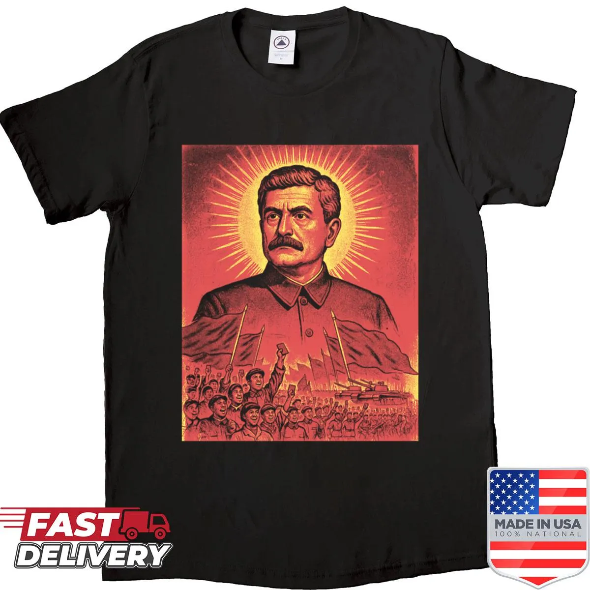 Shirt featuring Massimo Dalema styled as a Maoist leader.