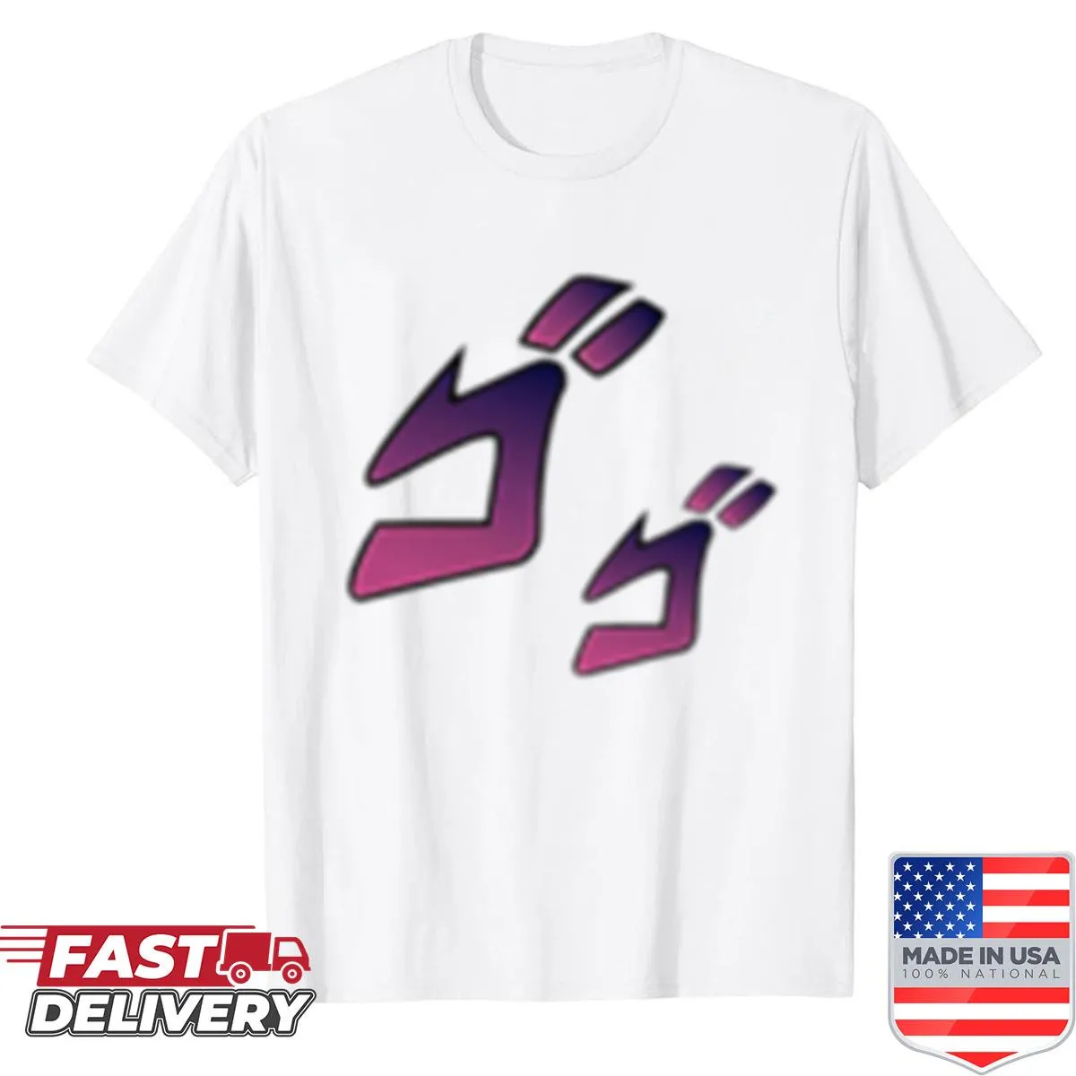 Oversized shirt with a bold menacing symbol graphic.