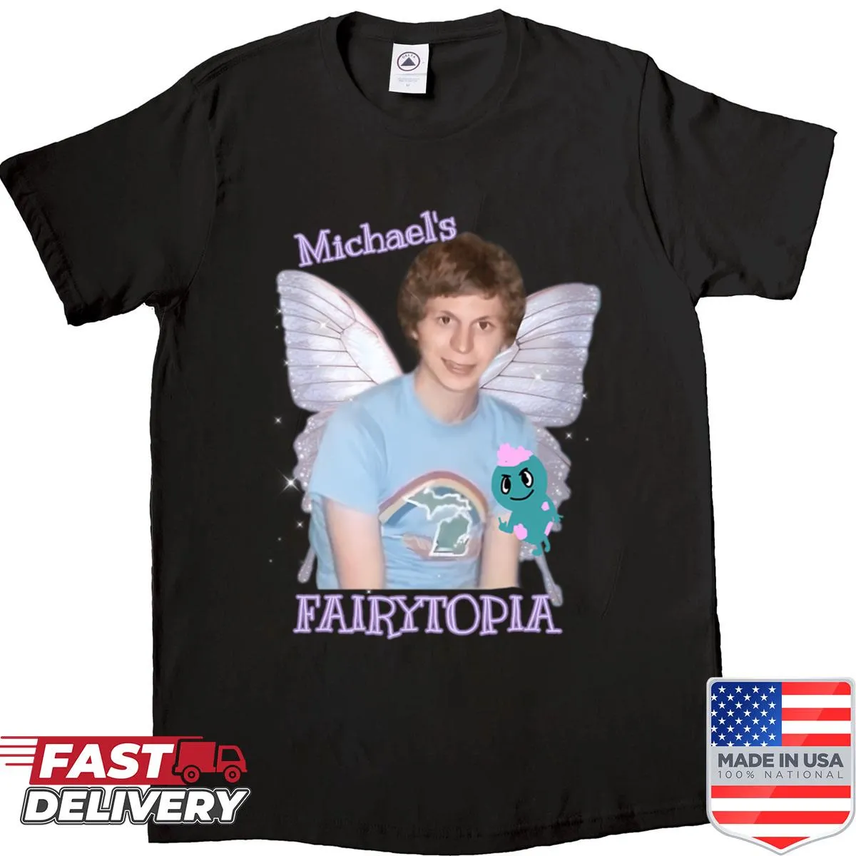 Whimsical silhouette graphic for Fairytopia3 shirt