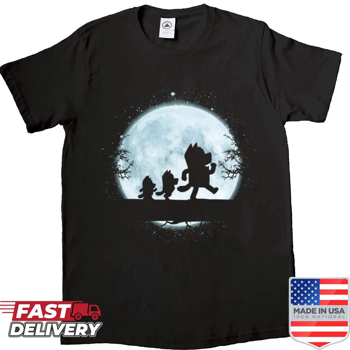 Charming shirt featuring a dancing moon design