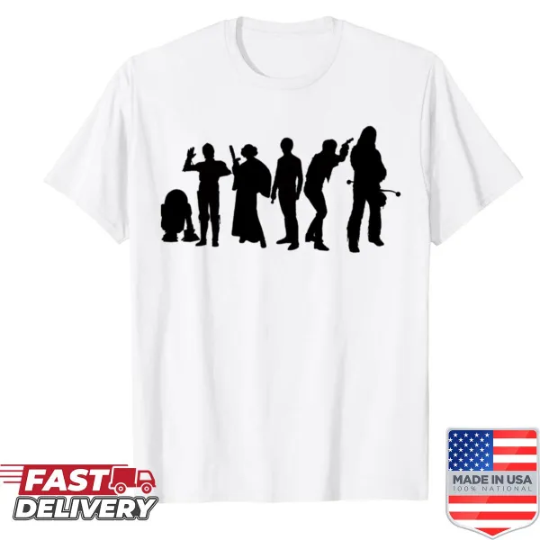 Illustrative T-shirt featuring the Millennium Falcon