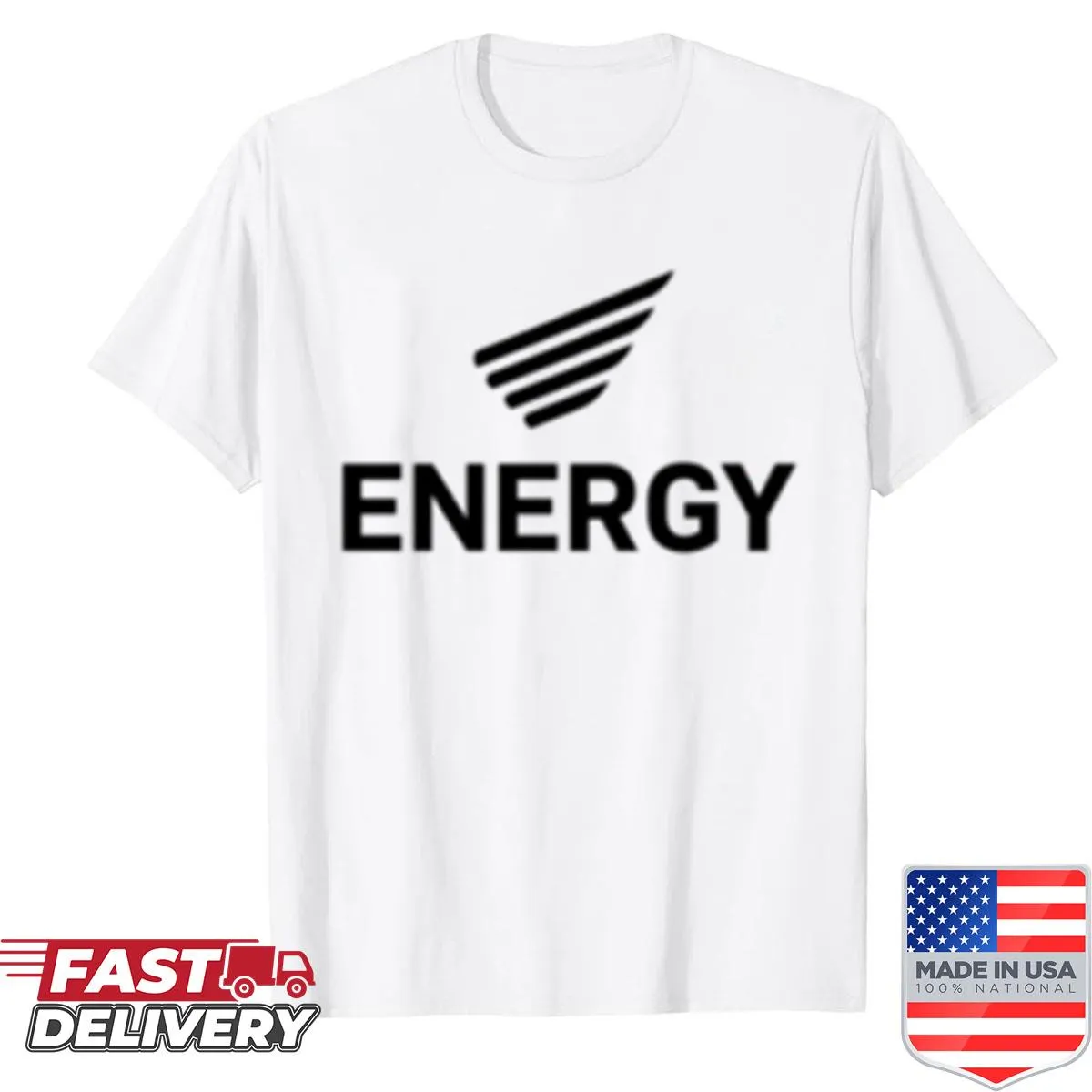 Minimalist sports logo T-shirt featuring a bold emblem