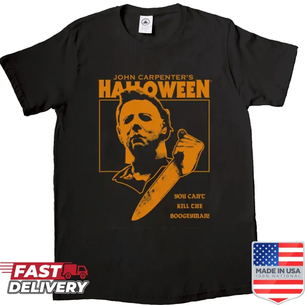 Vintage horror logo design on Halloween shirt