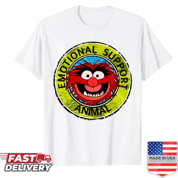 Muppet-inspired shirt with playful graphic celebrating emotional support animals