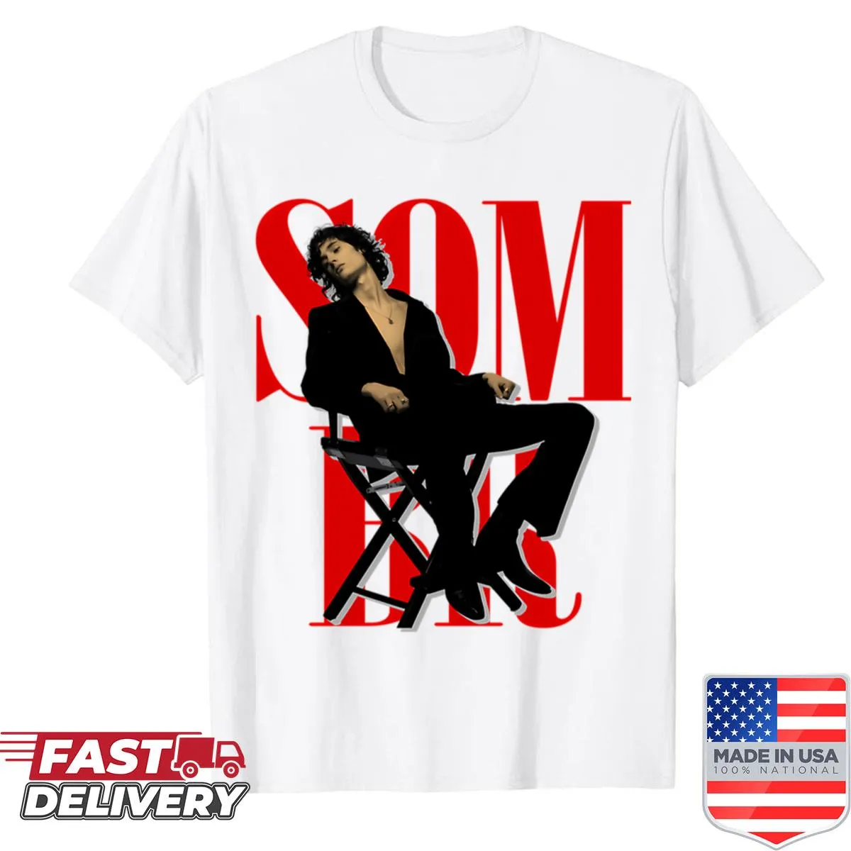 Retro T-shirt celebrating 90s music and singers.