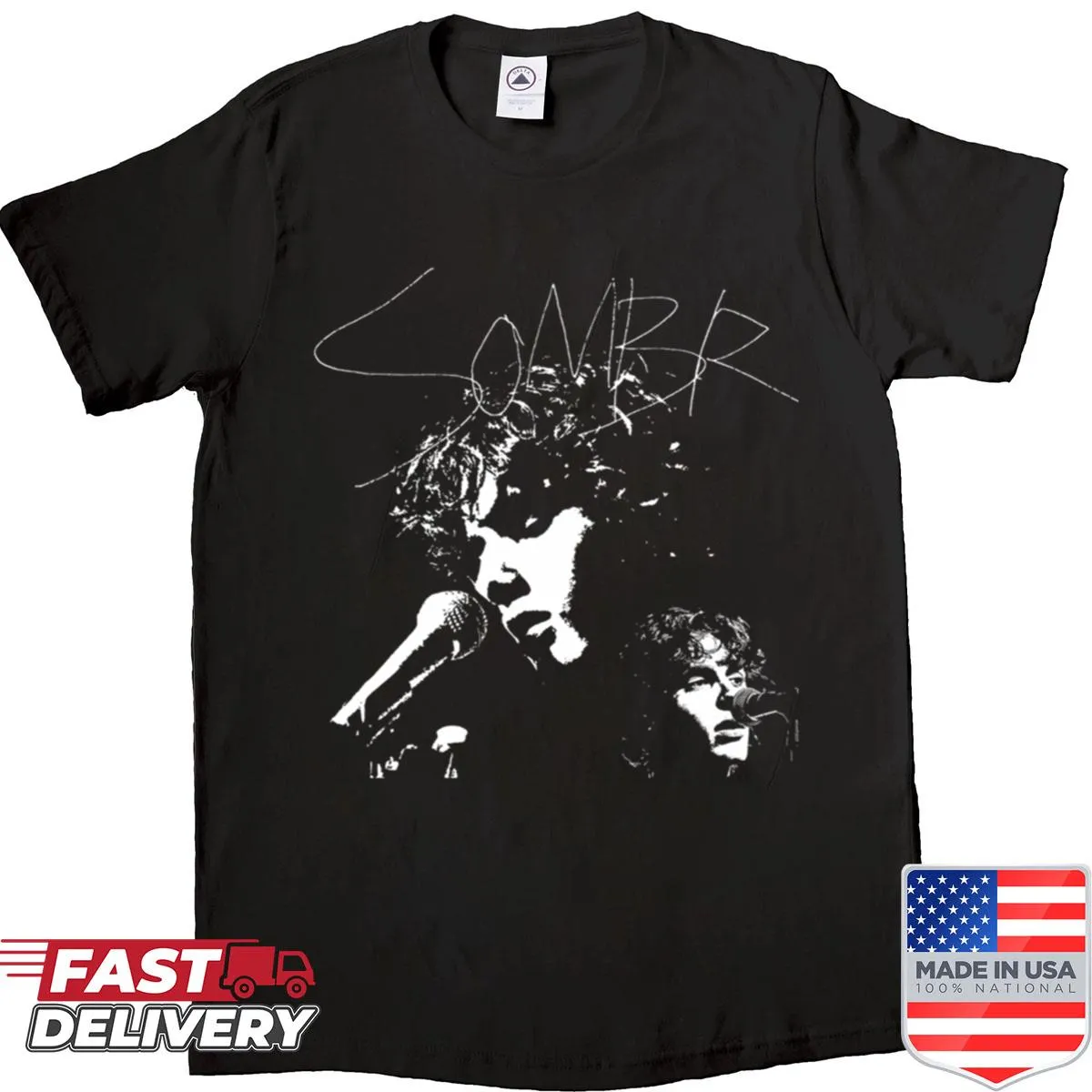 Retro 90s music tour shirt celebrating iconic singers.