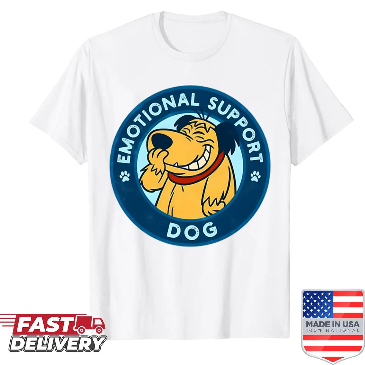 Logo shirt celebrating emotional support dogs