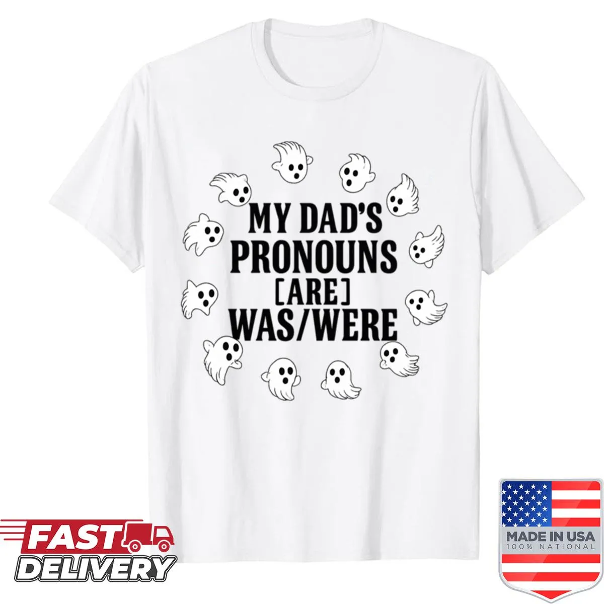 Funny Halloween shirt with ghost and dad joke