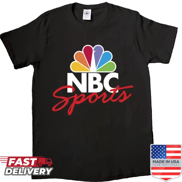 Nbc Sports logo T-shirt for sports fans and broadcasting enthusiasts