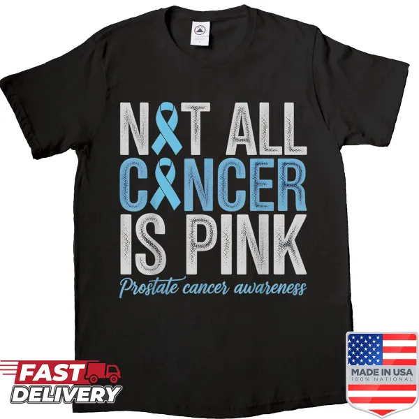 Awareness shirt with message about prostate cancer support
