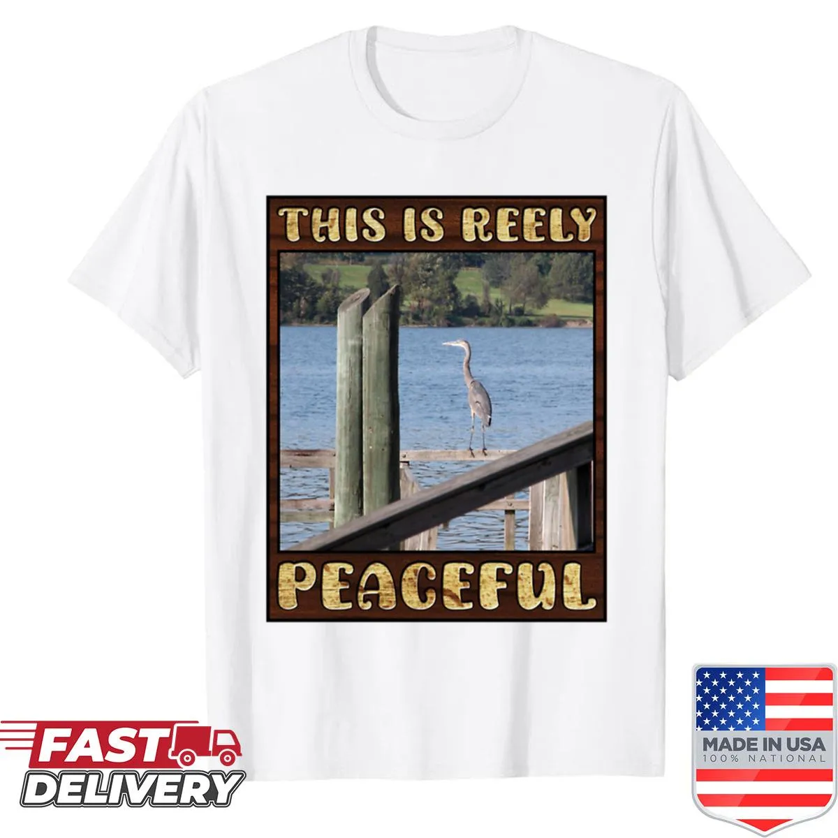 Cartoon beer mugs forming a peace sign on shirt
