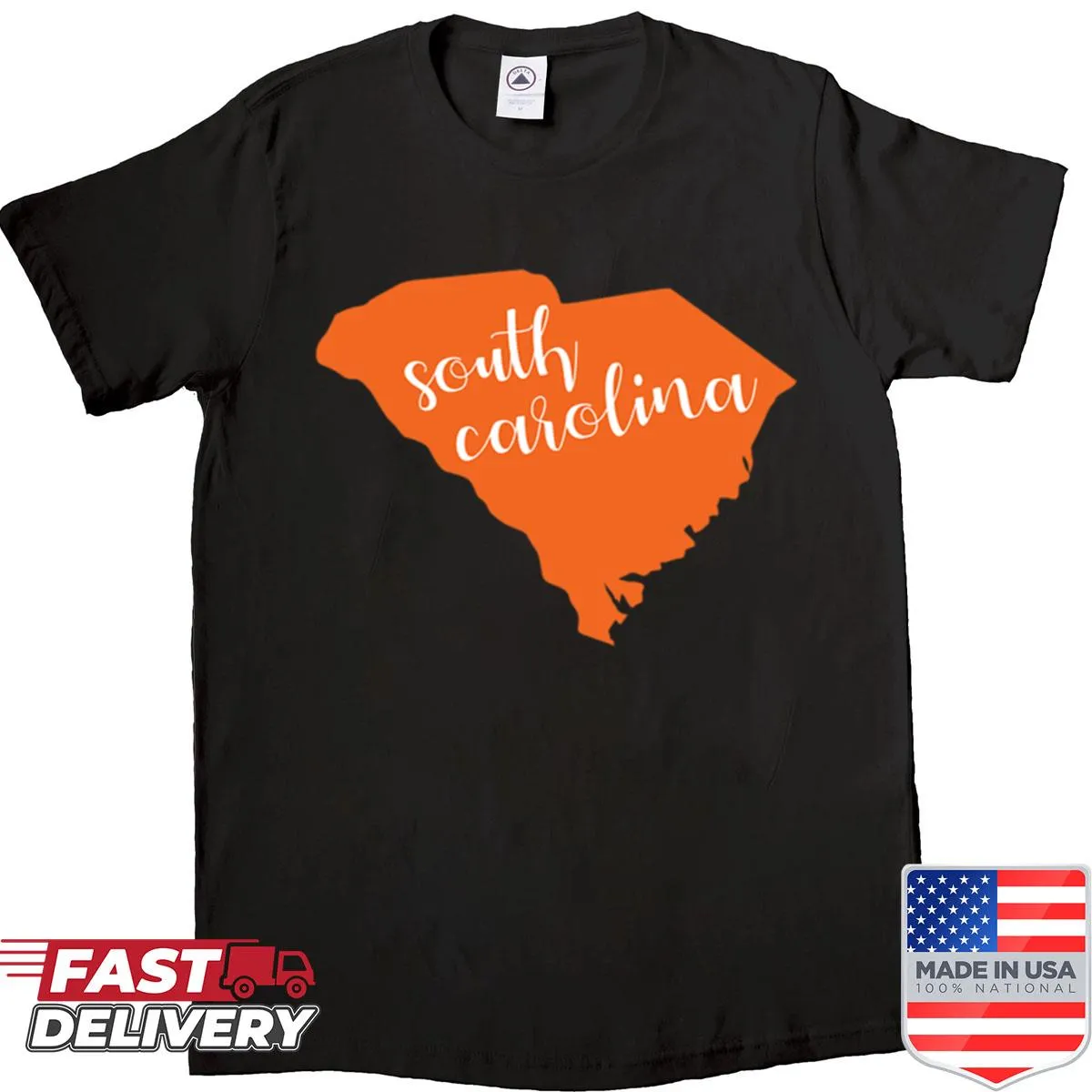Oversized shirt featuring a vintage South Carolina graphic