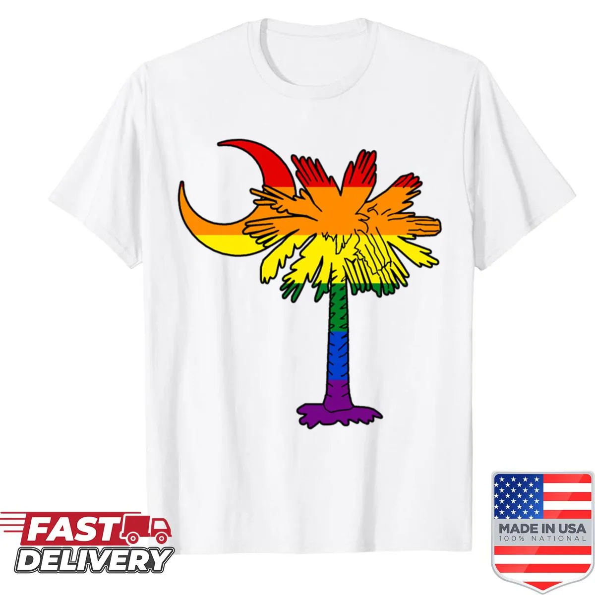Emblematic design celebrating South Carolina on a shirt