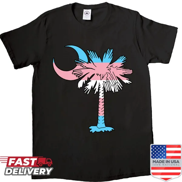 Trans pride shirt with Palmetto design for support and acceptance