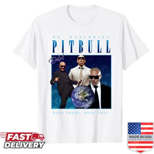 Funny shirt with pitbull homage parody text