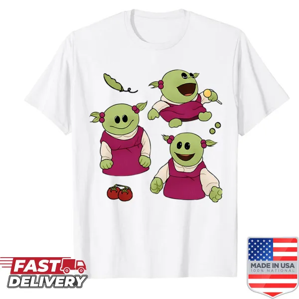 Cute cartoon monster graphic on a shirt