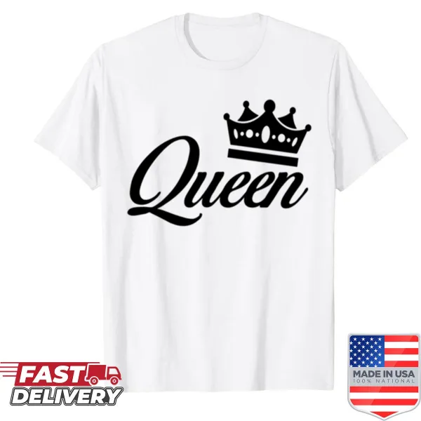 Bold typography design featuring the word Queen with a crown