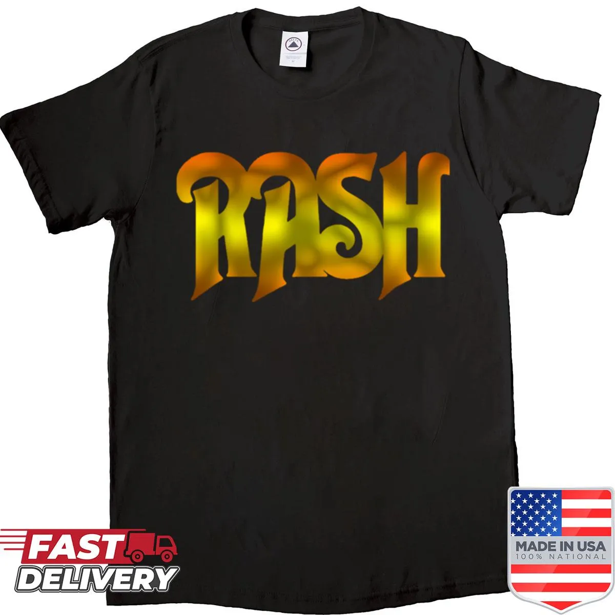 Vintage band t-shirt with distressed graphics
