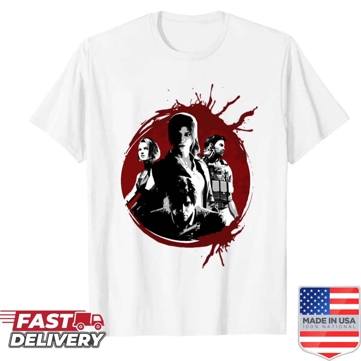 Shirt showcasing Resident Evil 2 game imagery