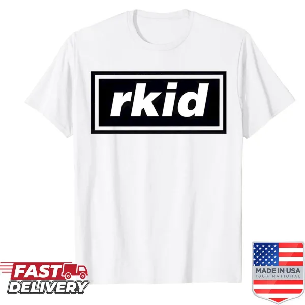 Retro Rkid band logo on a stylish T-shirt