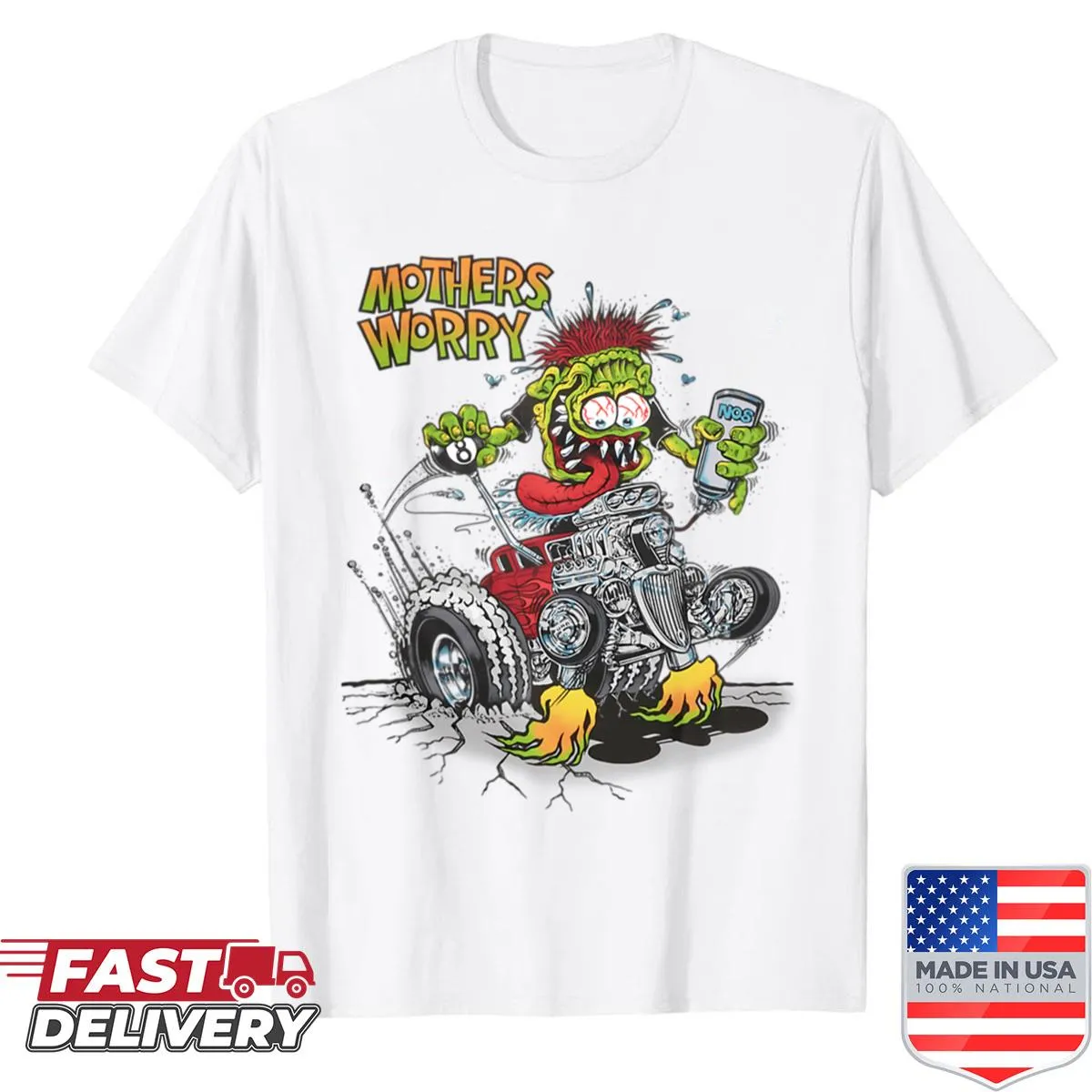 Cartoon shirt featuring a vintage monster rat design