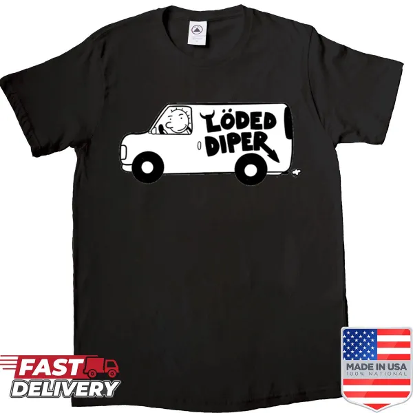 Oversized shirt featuring humorous text design