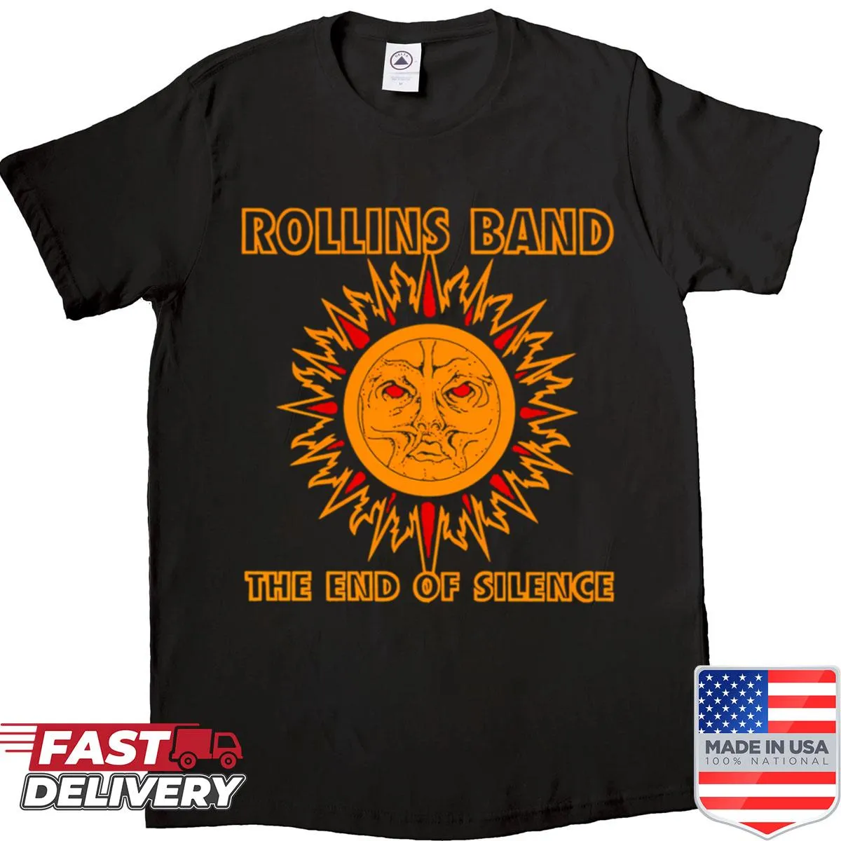Rollins Band logo t-shirt featuring a bold print