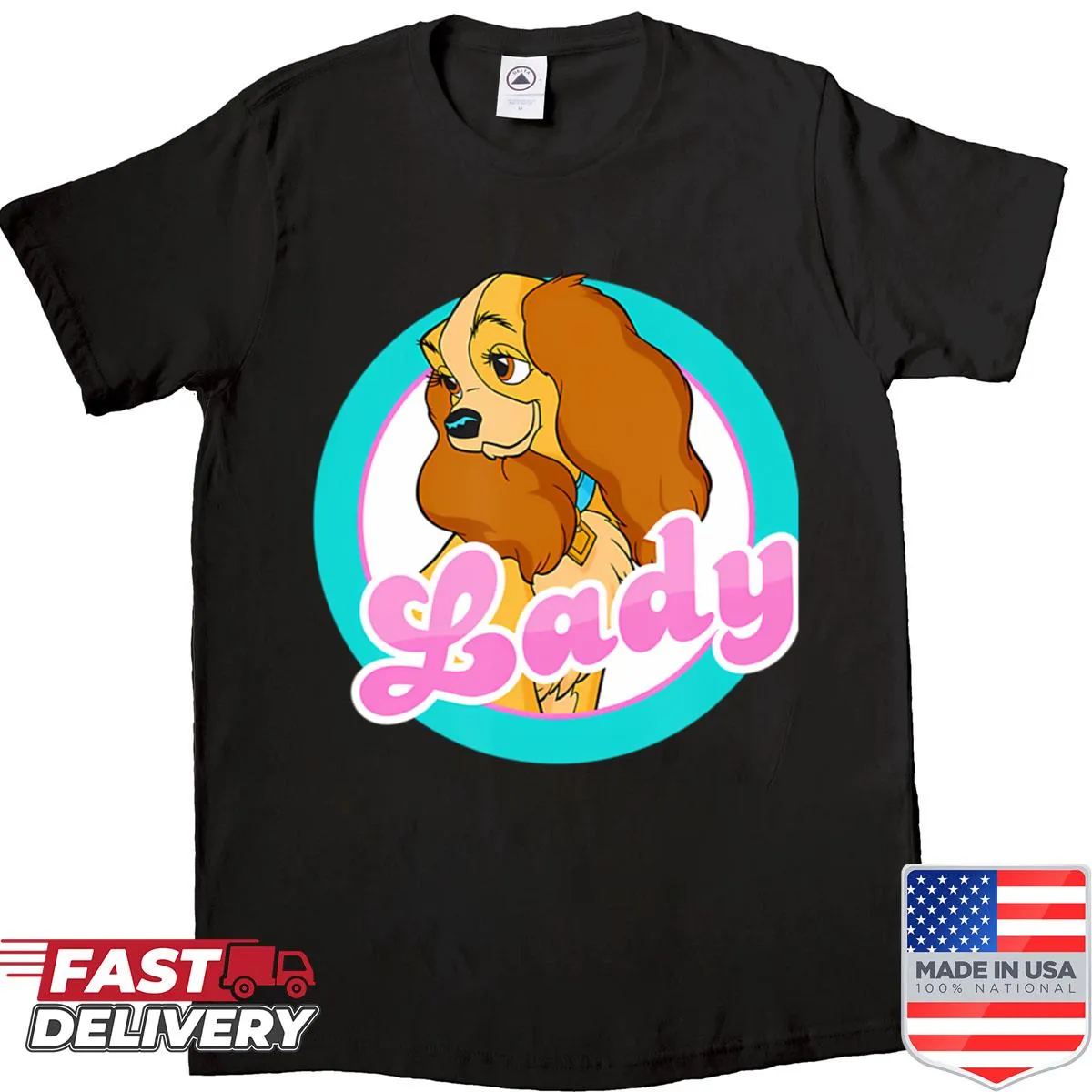 Vintage cartoon shirt featuring a couple and dogs enjoying spaghetti