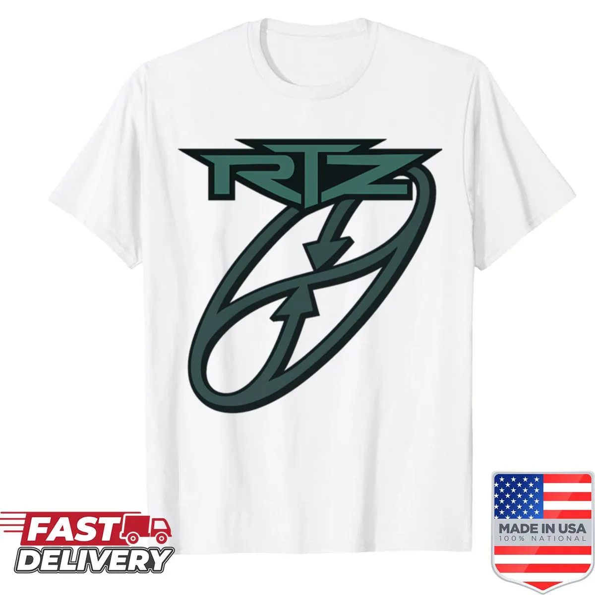 Oversized shirt featuring the Rtz band logo in bold design.