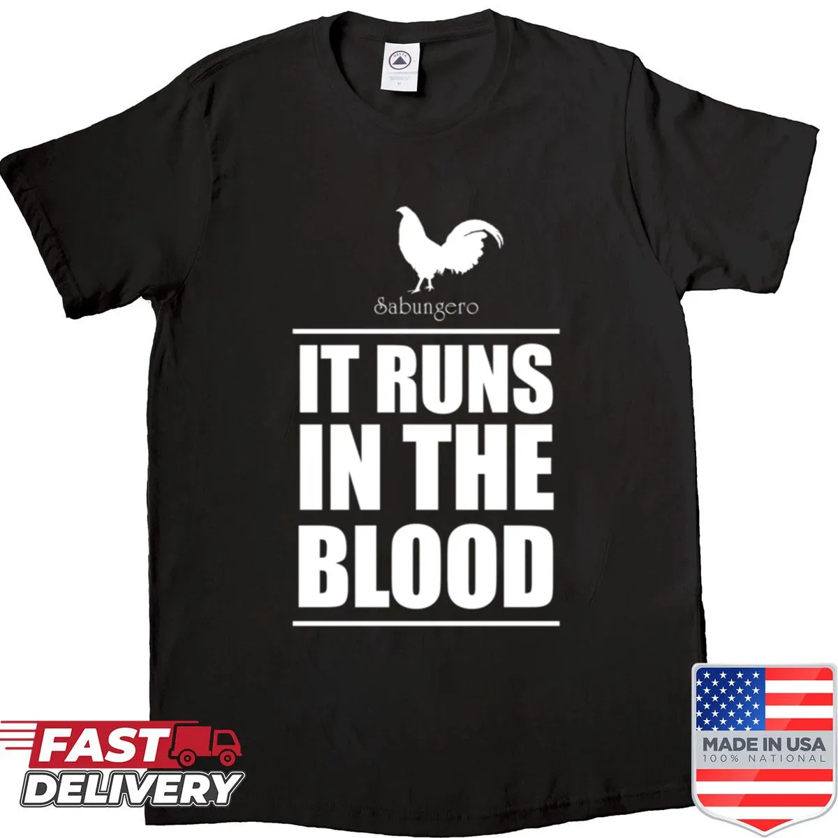 Sabungero shirt representing Filipino cockfighting culture.