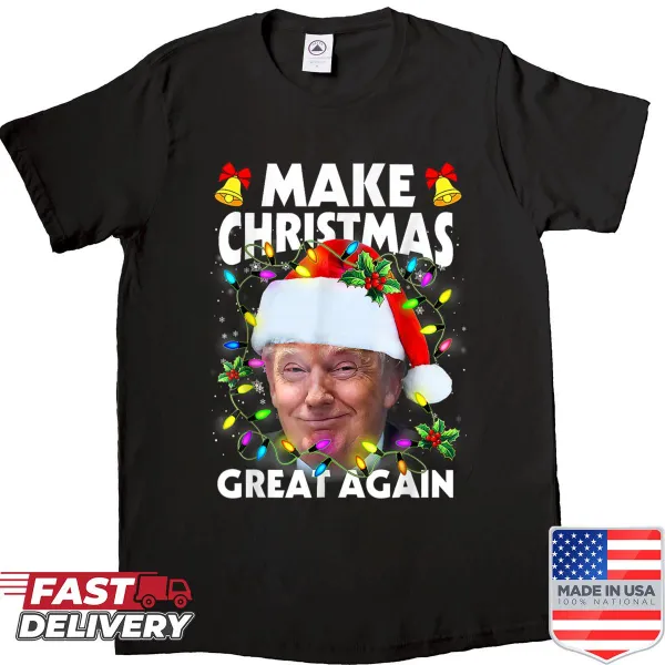 Funny Santa Trump Christmas shirt design