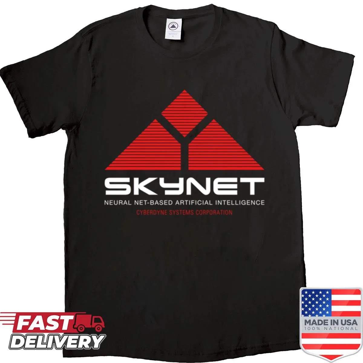 Oversized shirt with Cyberdyne emblem from Terminator
