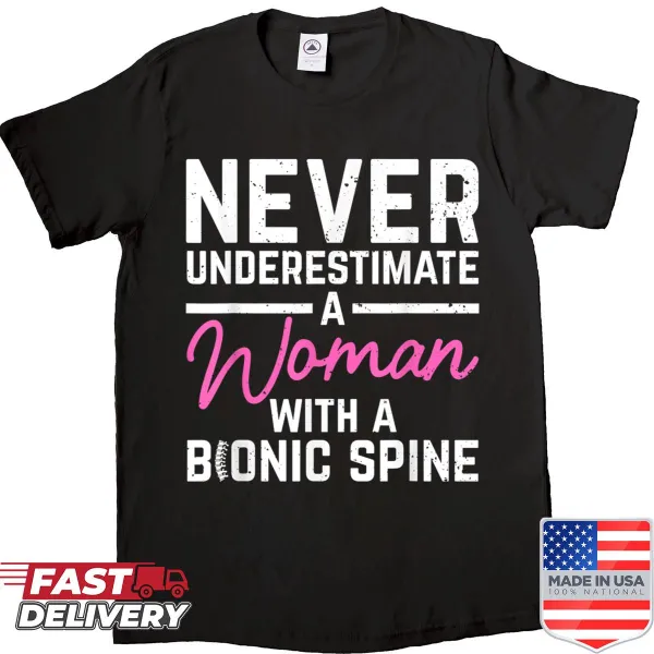 Illustrative shirt celebrating spinal fusion for women
