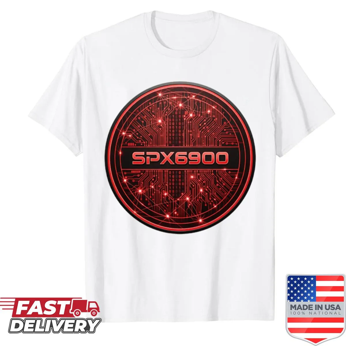 Playful SPX6900 crypto meme coin graphic shirt