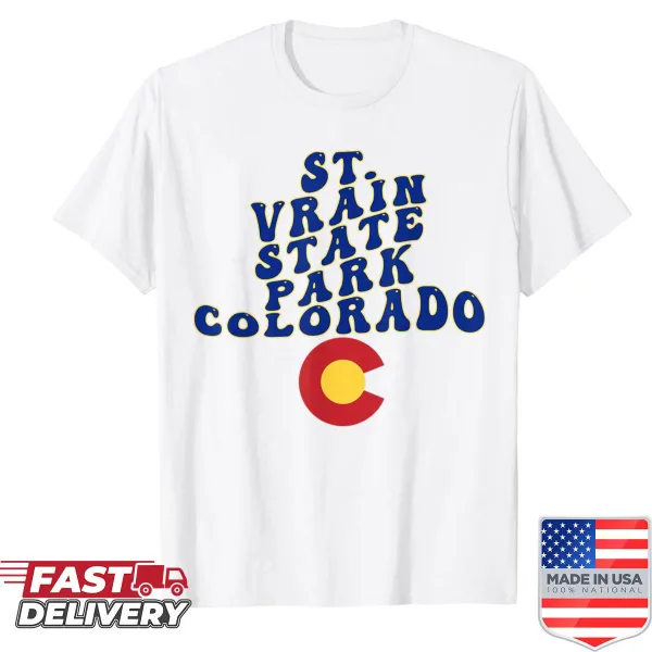 Retro souvenir shirt featuring St. Vrain State Park