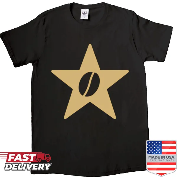 Minimalist shirt featuring a coffee star design for espresso lovers