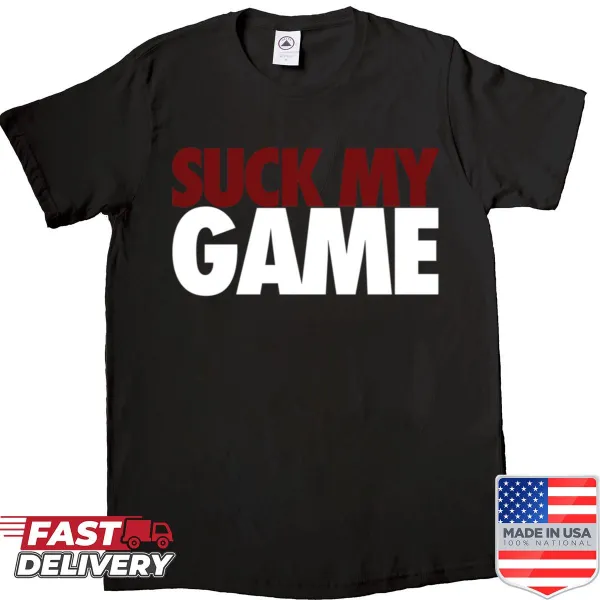 Bold typographic T-shirt featuring an edgy statement
