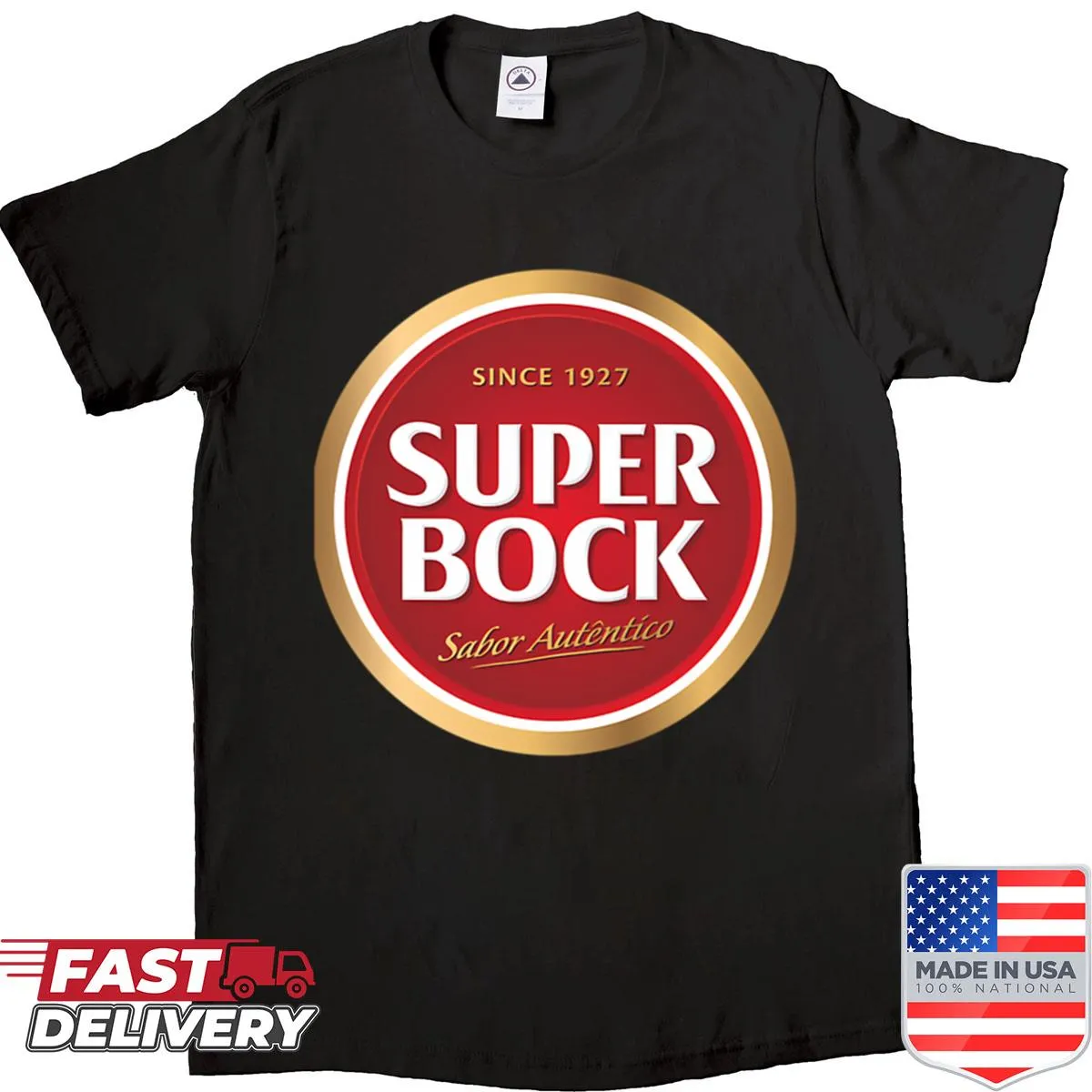 Oversized shirt featuring the Super Bock logo from 1927