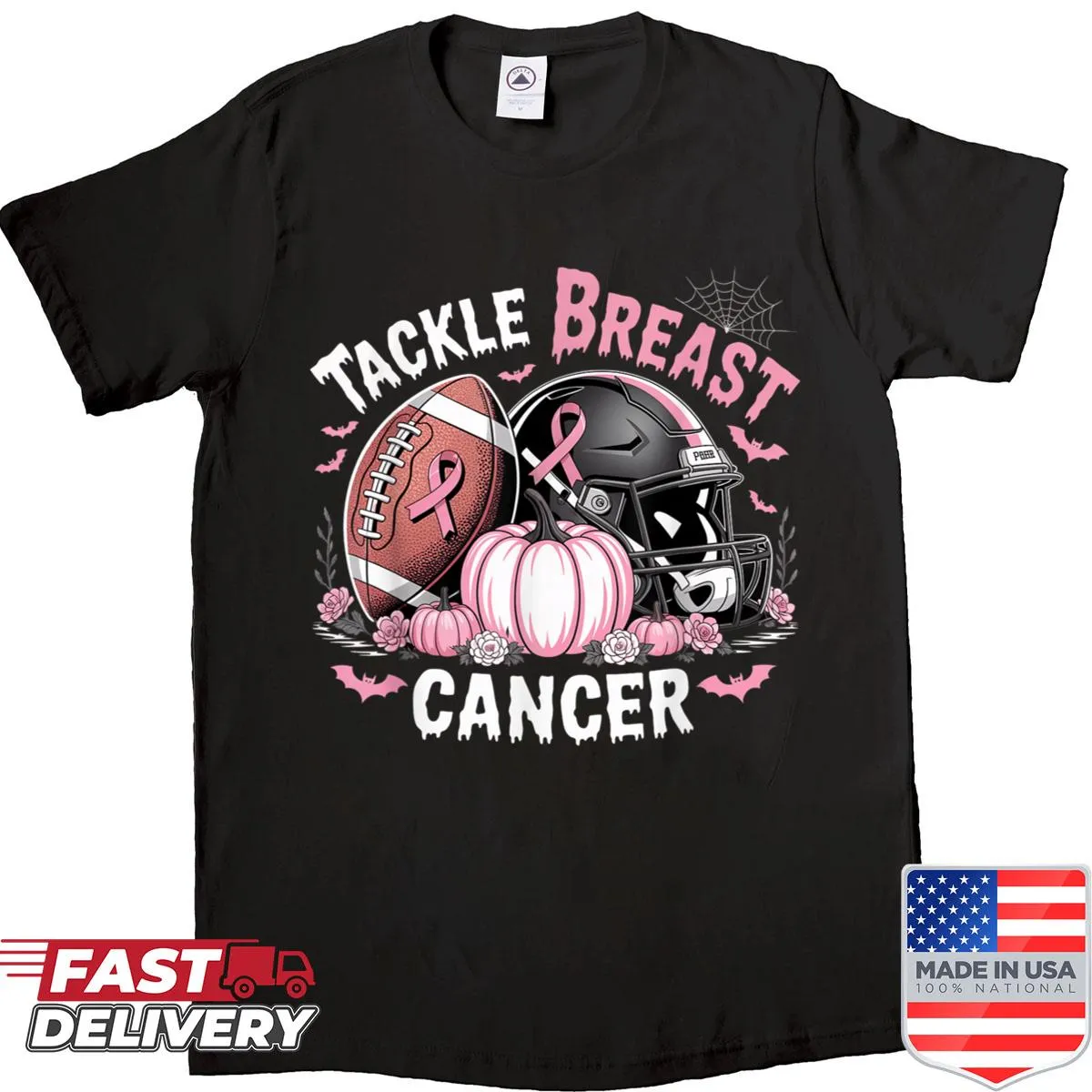 Football-themed shirt for Breast Cancer Awareness Month