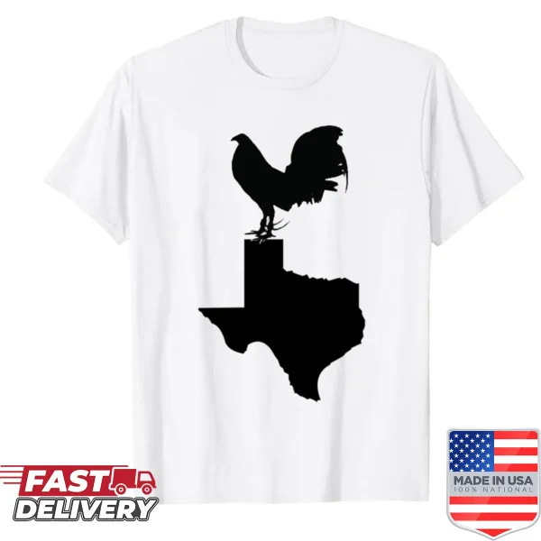 Illustrated Texas rooster shirt for country living enthusiasts