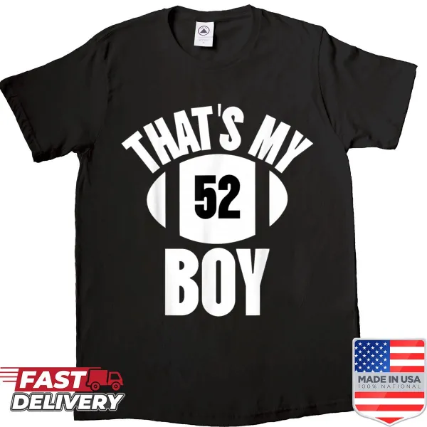 Football shirt with number 52 graphic