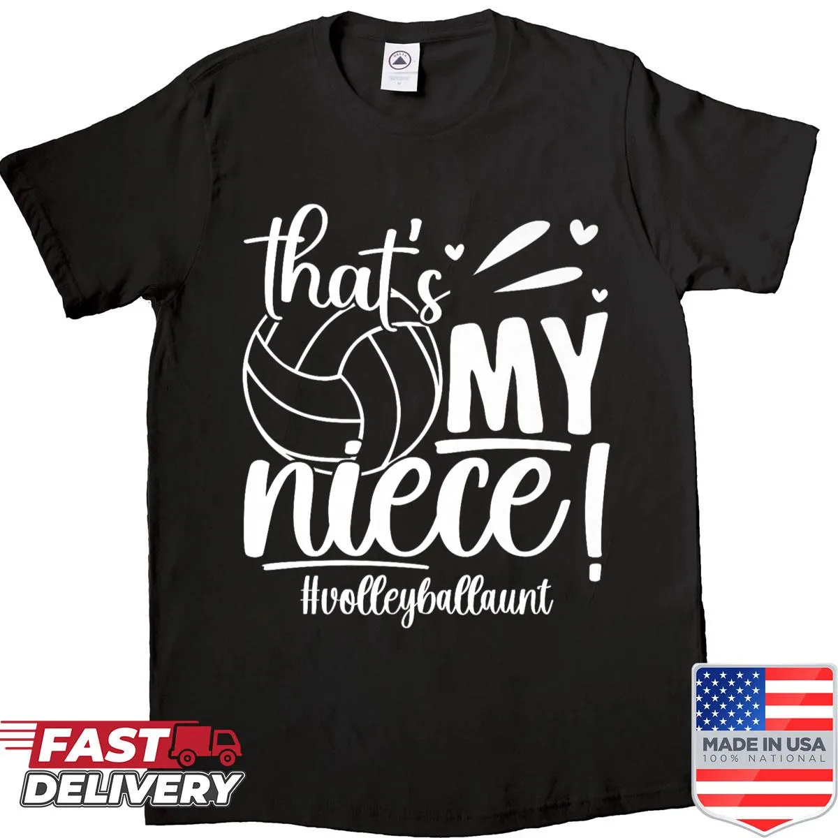 Heartfelt shirt for aunts of volleyball players