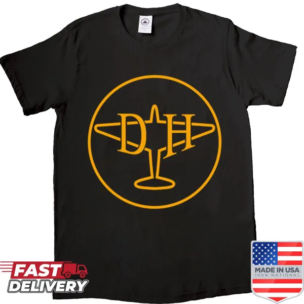 Shirt displaying the De Havilland Aircraft Company logo