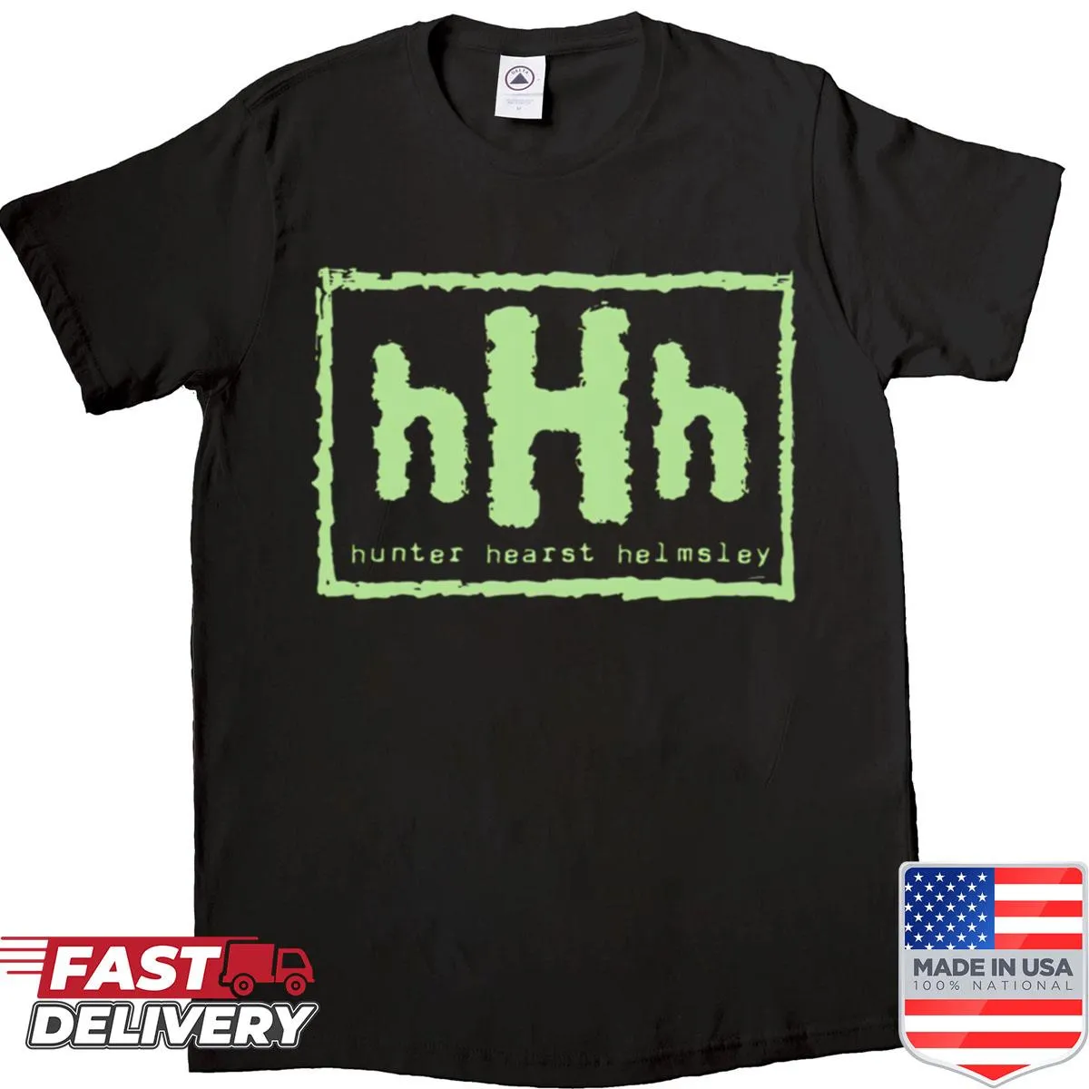 Tribute shirt for Hunter Hearst Helmsley with clean typography