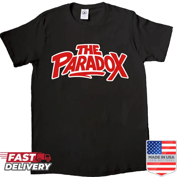 Retro T-shirt featuring Paradox band logo for pop punk fans