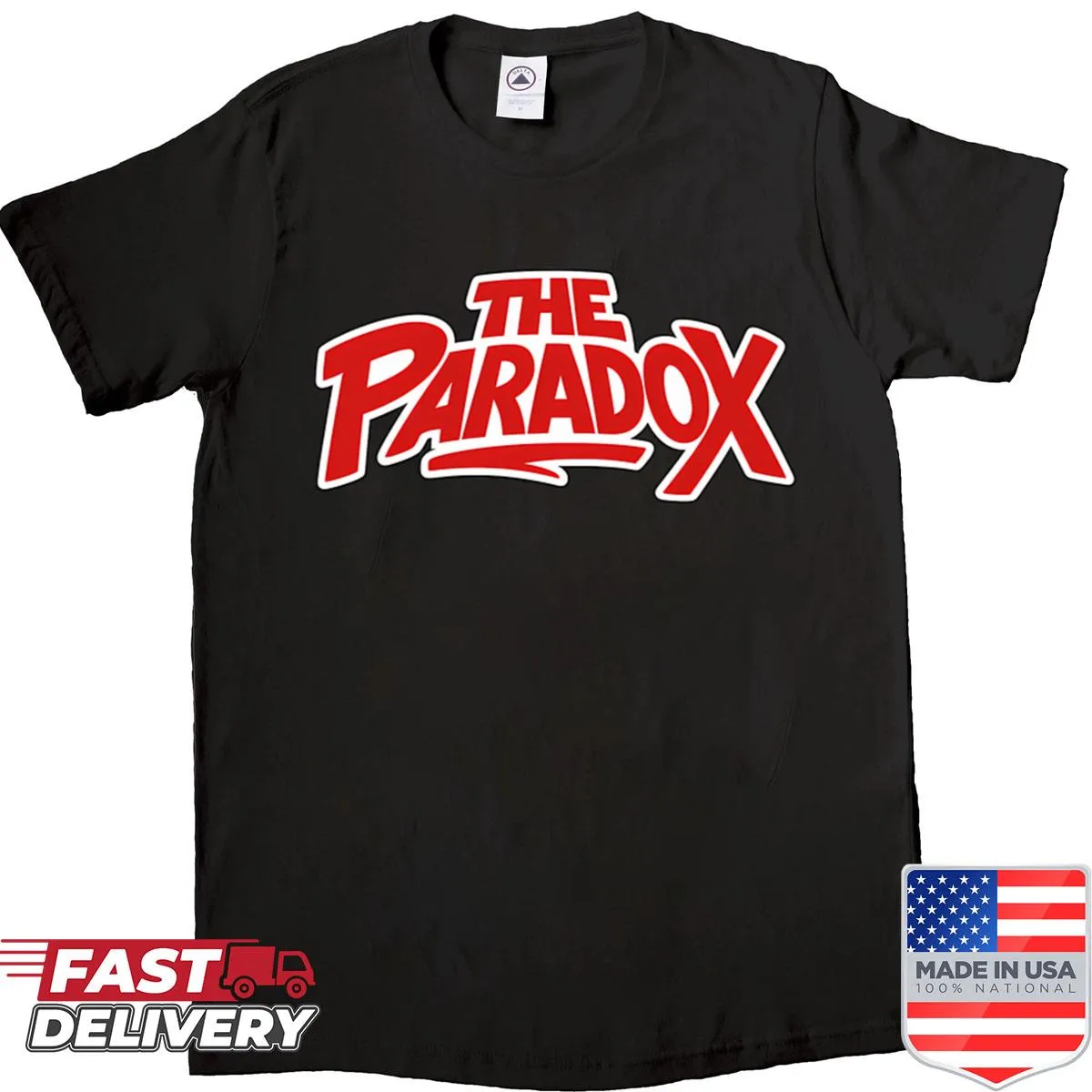 Retro T-shirt featuring Paradox band logo for pop punk fans