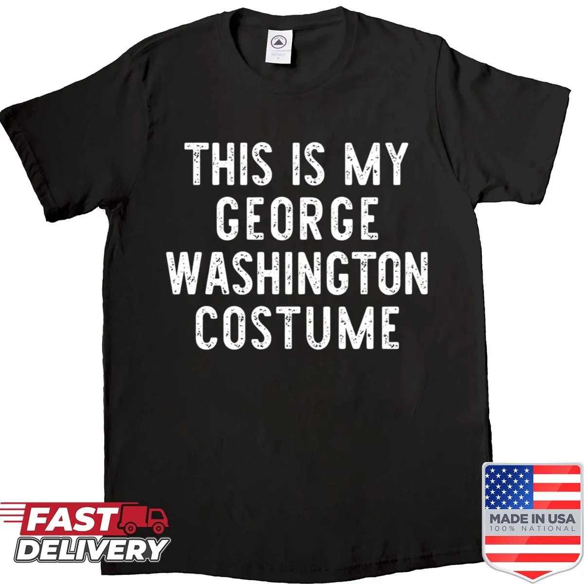Halloween shirt with text saying This Is My George Washington Costume